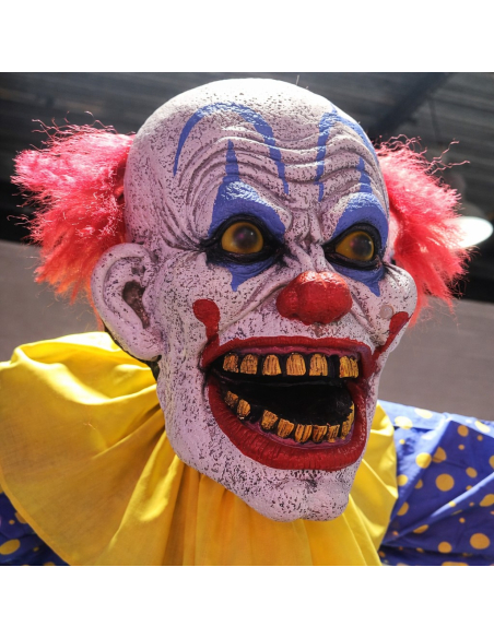 Automate Clown Géant Animé 220 cm - Entrée Halloween Cirque