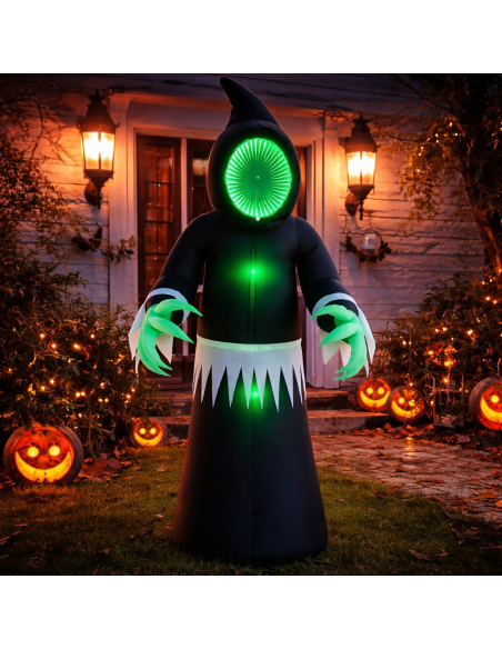 Décoration Gonflable Halloween Spectre Fantôme avec Miroir Lumineux Infini – 240 cm