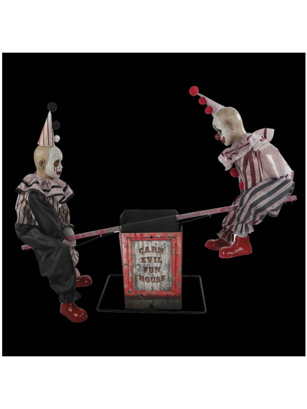 Automates Halloween – 2 Clowns Vintage sur Balançoire Cirque Effrayant
