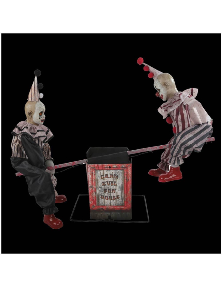 Automates Halloween – 2 Clowns Vintage sur Balançoire Cirque Effrayant