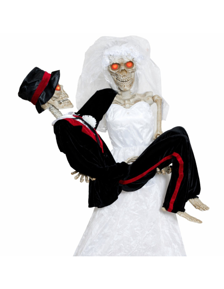 Automate Halloween - Couple de Mariés Squelettes 190 cm - Chansons d'Amour et Musique de Noces en Français