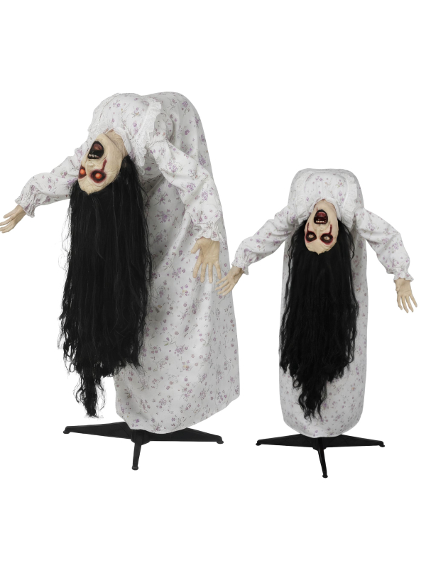 Femme Possédée Hurlante – Décoration Effrayante Animée Halloween avec Lumières et Sons