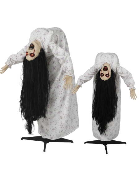 Femme Possédée Hurlante – Décoration Effrayante Animée Halloween avec Lumières et Sons