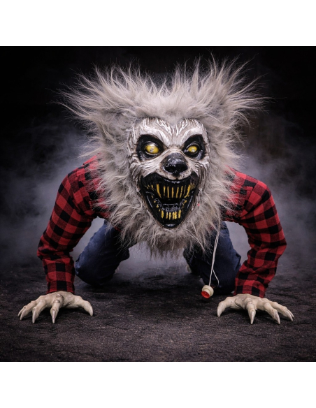 Automate Loup-Garou 73 cm – Animé, Sonore et Mouvements Effrayants
