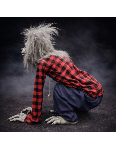 Automate Loup-Garou 73 cm – Animé, Sonore et Mouvements Effrayants