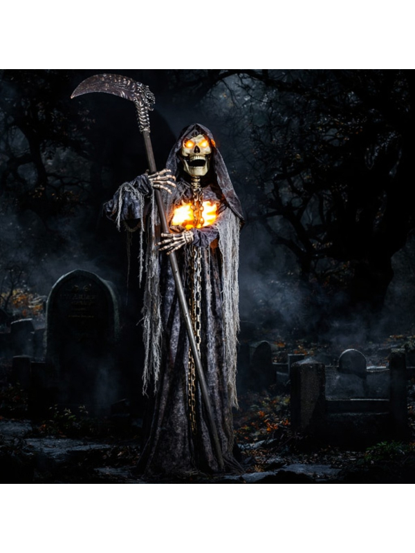 Automate Faucheuse de 3 m – Décoration Halloween Extérieur avec Lumières et Sons