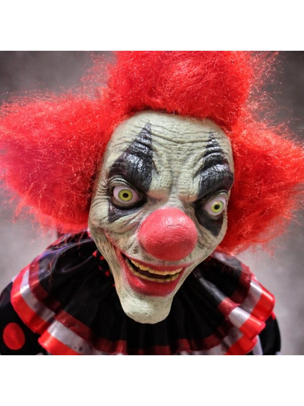 Automate Clown Effrayant 175 cm avec Boîte à Musique - Décoration Cirque Vintage Effrayante Halloween