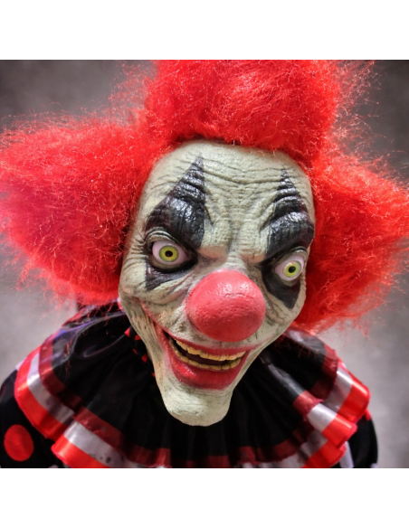 Automate Clown Effrayant 175 cm avec Boîte à Musique - Décoration Cirque Vintage Effrayante Halloween