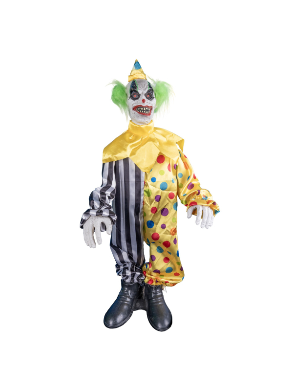 Automate clown méchant secouant la tête - 100 cm