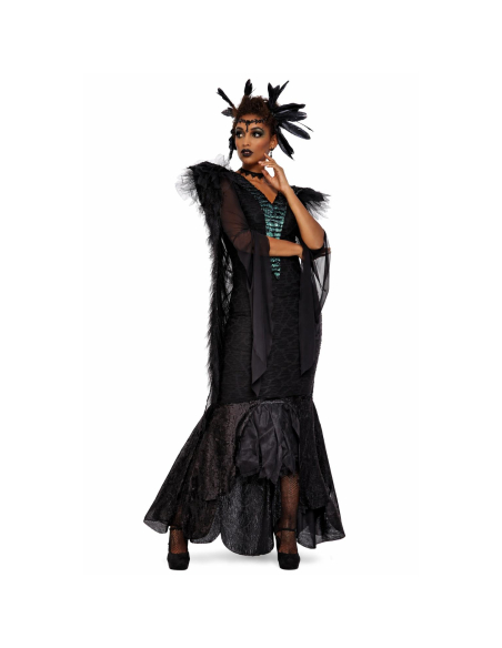 Déguisement Gothique Sorcière Halloween Femme – Robe, Cape et Coiffe