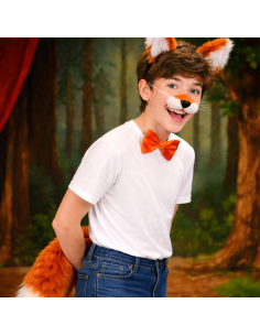 Ensemble Déguisement Renard Brun-Roux – Queue Épaisse et Accessoires Mignons