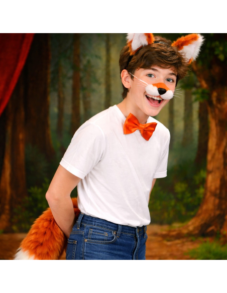 Ensemble Déguisement Renard Brun-Roux – Queue Épaisse et Accessoires Mignons