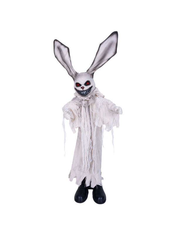 Automate Lapin Possédé 110 cm – Jouet Abandonné Terrifiant pour Décoration Halloween