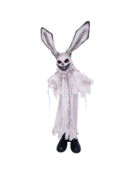 Automate Lapin Possédé 110 cm – Jouet Abandonné Terrifiant pour Décoration Halloween