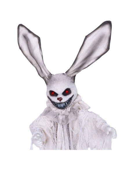 Automate Lapin Possédé 110 cm – Jouet Abandonné Terrifiant pour Décoration Halloween