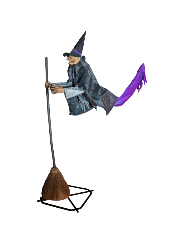 Automate Sorcière Géante 3m – Décoration Halloween Extérieure avec Énergie Solaire et Effets Lumineux