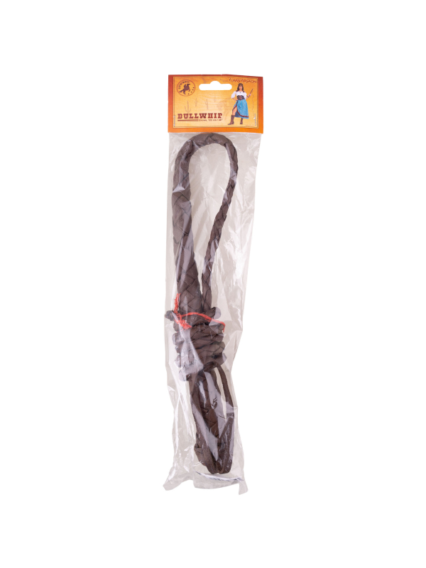 Fouet Marron 120 cm – Accessoire Western pour Adultes