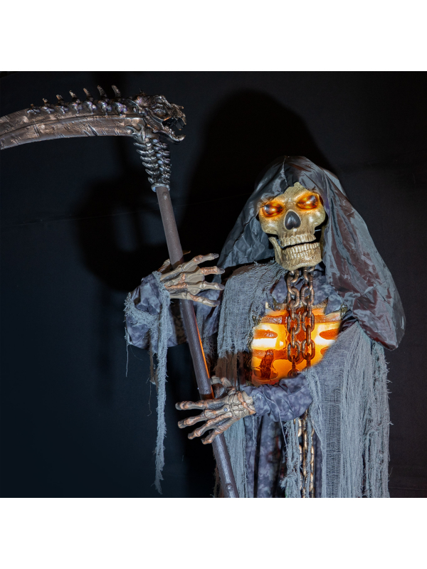 Automate Faucheuse de 3 m – Décoration Halloween Extérieur avec Lumières et Sons