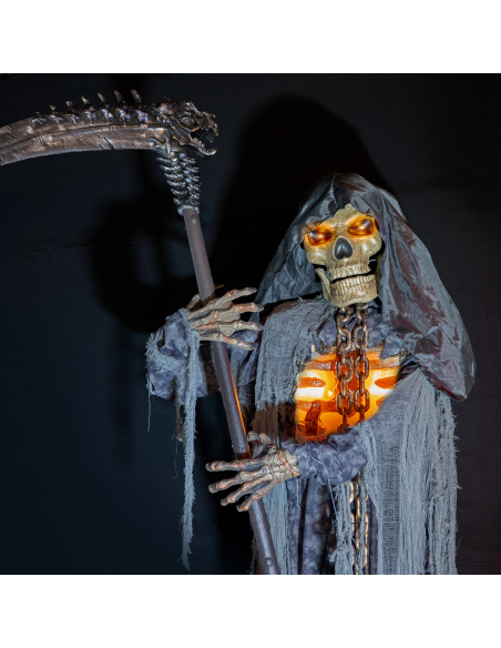 Automate Faucheuse de 3 m – Décoration Halloween Extérieur avec Lumières et Sons