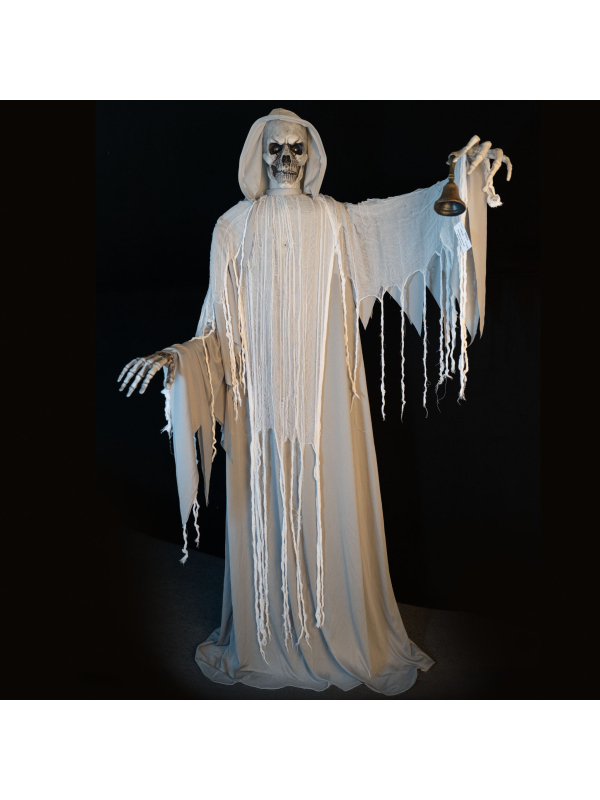 Squelette Sonneur de Cloche Animatronique 182 cm – Annonceur de la Mort pour Décoration Halloween Cimetière