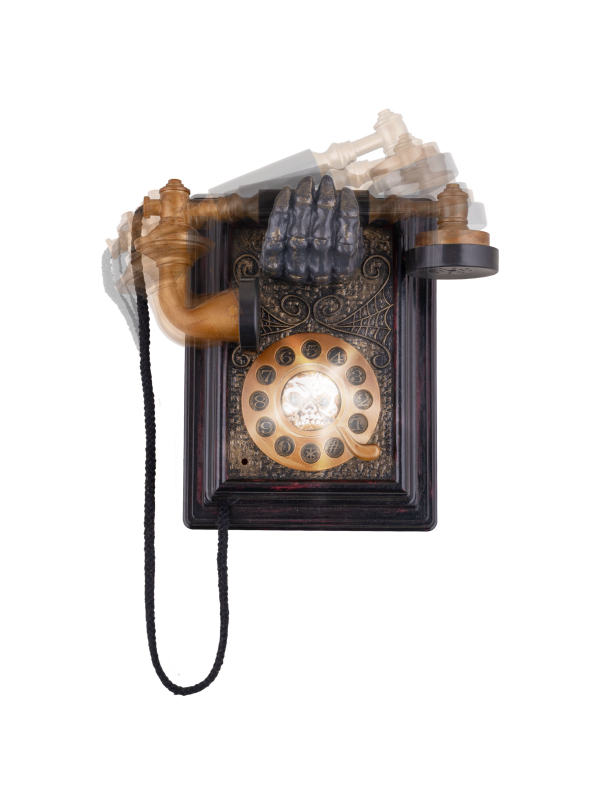 Téléphone Fantôme Animé – Décoration Maison Hantée avec Lumière et Son