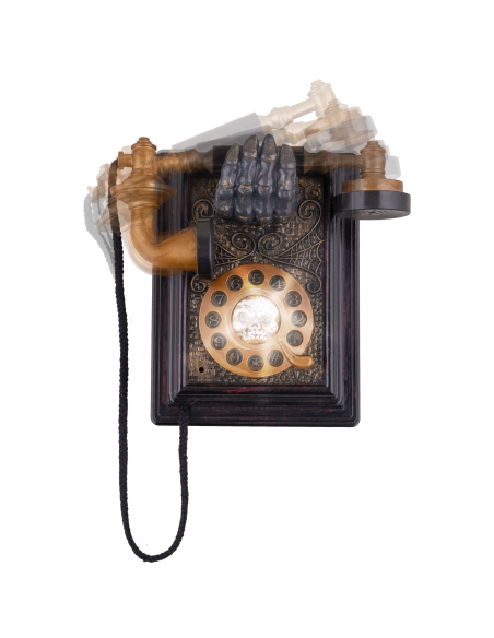 Téléphone Fantôme Animé – Décoration Maison Hantée avec Lumière et Son