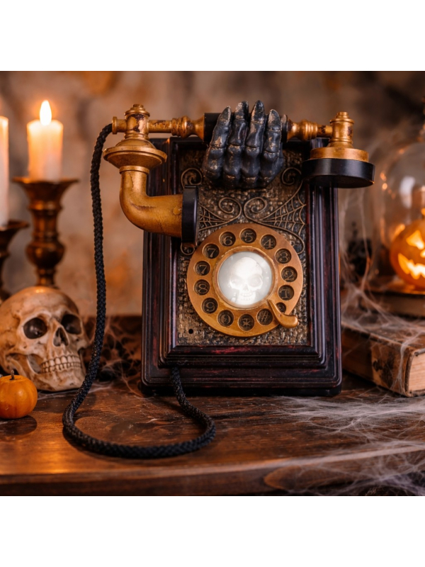 Téléphone Fantôme Animé – Décoration Maison Hantée avec Lumière et Son