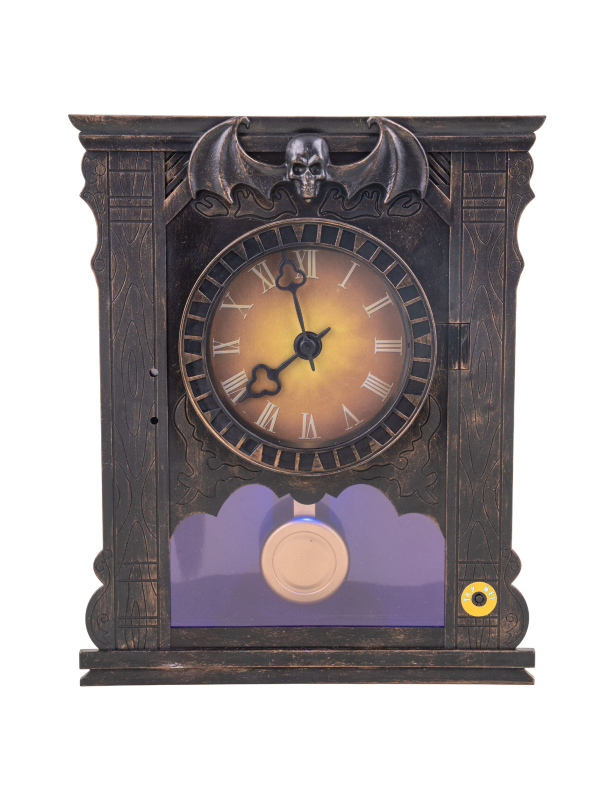 Horloge Hantée Animée – Squelette Faucheuse avec Mouvement, Son et Lumière