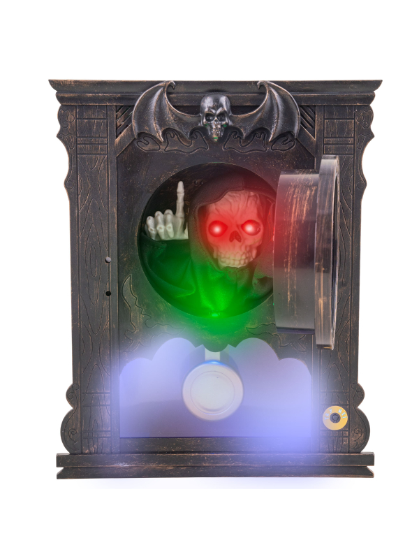 Horloge Hantée Animée – Squelette Faucheuse avec Mouvement, Son et Lumière
