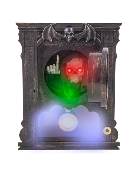 Horloge Hantée Animée – Squelette Faucheuse avec Mouvement, Son et Lumière