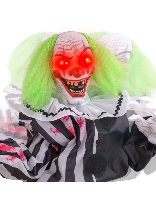 Automate Clown Animé Halloween – Clown de Table avec Effets Sonores et Lumineux