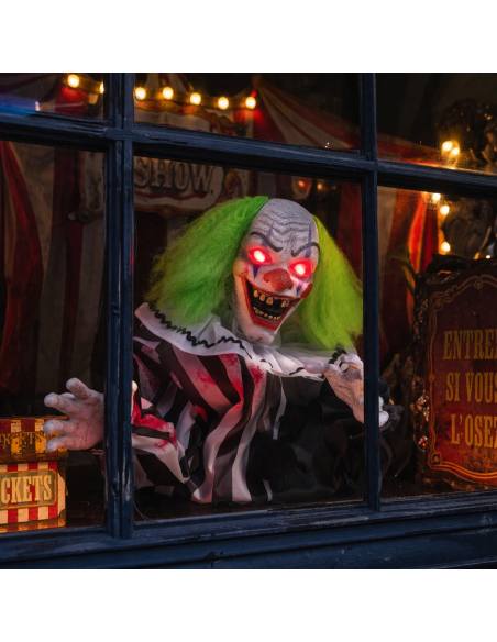 Automate Clown Animé Halloween – Clown de Table avec Effets Sonores et Lumineux