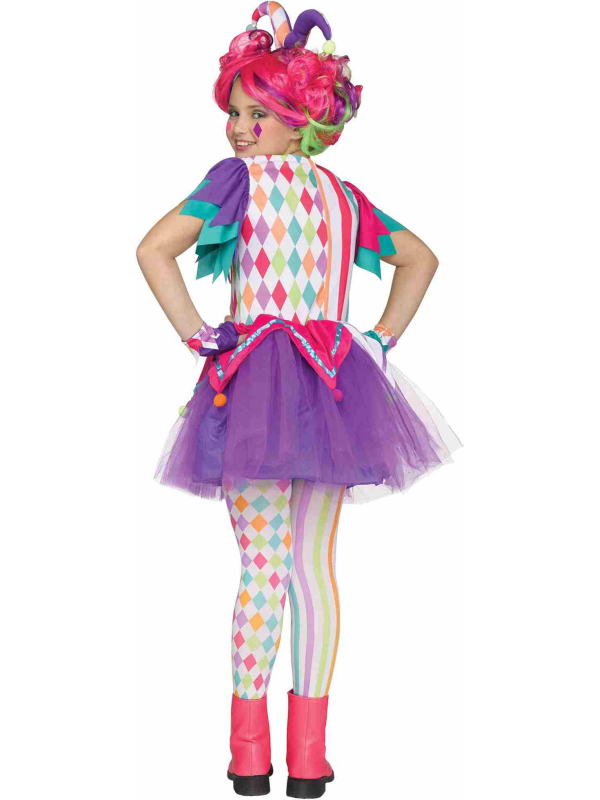 Déguisement Arlequin Arc-en-Ciel Fille – Costume Coloré Halloween & Carnaval (XL 14-16 ans)