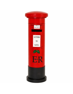 Boîte aux Lettres Père Noël Géante Rouge – Décor Noël en Métal 122 cm 2