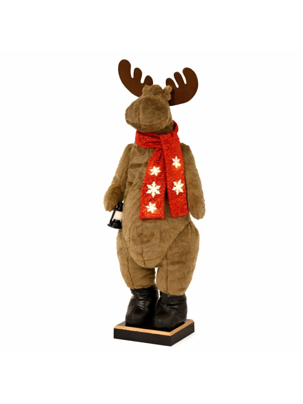Élan Musical Lumineux de Noël – Décoration Fixe LED avec Musique et Éclairage Blanc Chaud (150 cm)