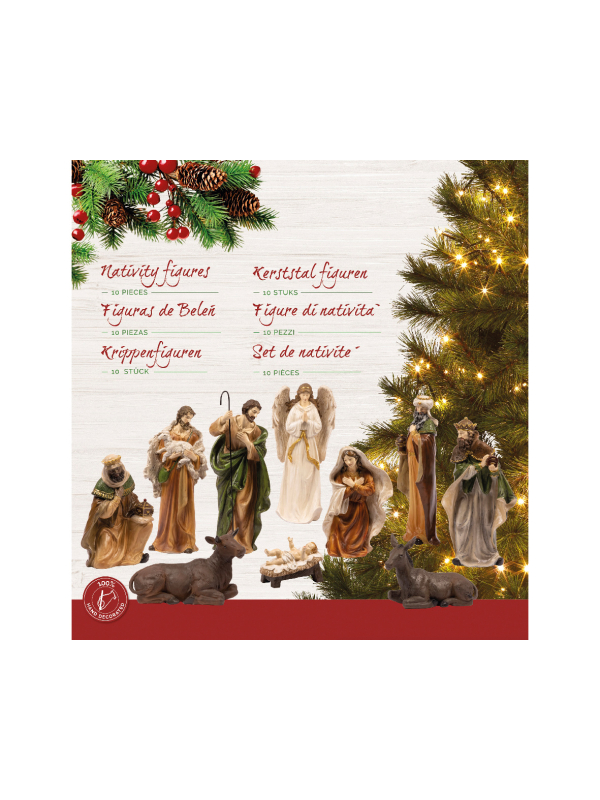 Crèche de Noël 10 personnages Decoris en...