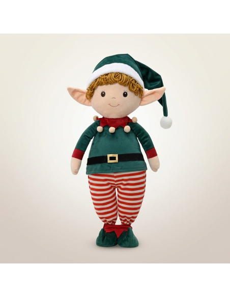 Grand Lutin de Noël 90 cm Debout – Décoration Textile Corps Souple