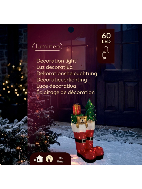 Botte de Noël Lumineuse 67 cm : Une Déco Originale Qui Fait Toute la Différence