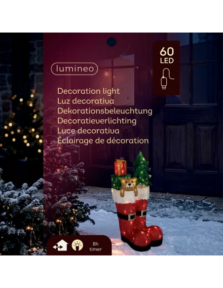 Botte de Noël Lumineuse 67 cm : Une Déco Originale Qui Fait Toute la Différence