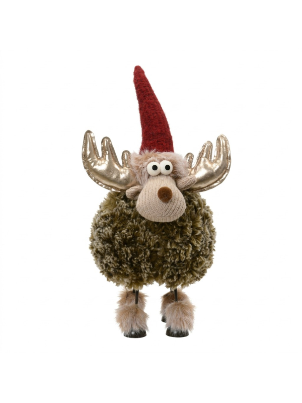 Élan de Noël Debout 55 cm : une décoration chaleureuse et originale pour l’hiver