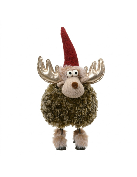 Élan de Noël Debout 55 cm : une décoration chaleureuse et originale pour l’hiver