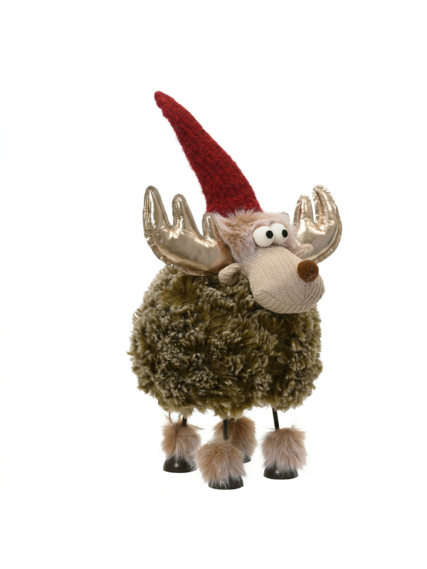 Élan de Noël Debout 55 cm : une décoration chaleureuse et originale pour l’hiver