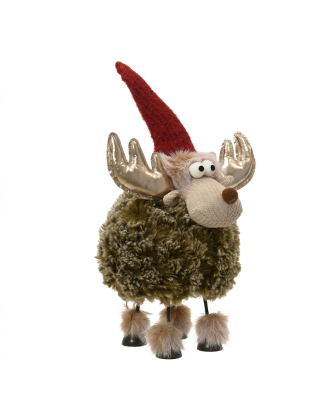 Élan de Noël Debout 55 cm : une décoration chaleureuse et originale pour l’hiver