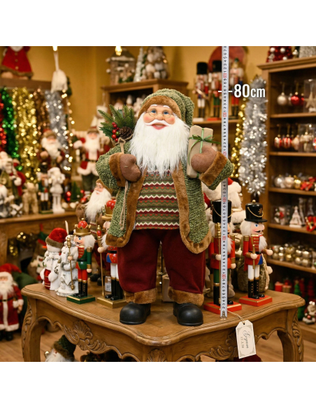Père Noël Décoratif 45 cm Vert : une ambiance nordique élégante pour Noël