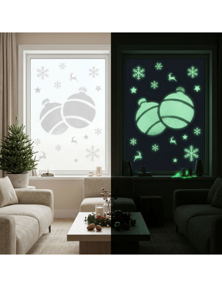 Bombe neige phosphorescente pour vitres – effet lumineux magique dans le noir