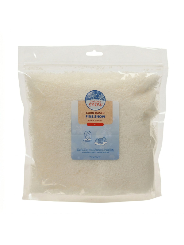 Neige artificielle fine 2L : un effet neige ultra réaliste pour vos décorations de Noël