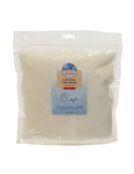 Neige artificielle fine 2L : un effet neige ultra réaliste pour vos décorations de Noël