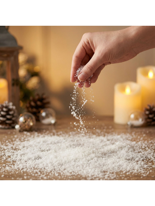 Neige artificielle fine 2L : un effet neige ultra réaliste pour vos décorations de Noël