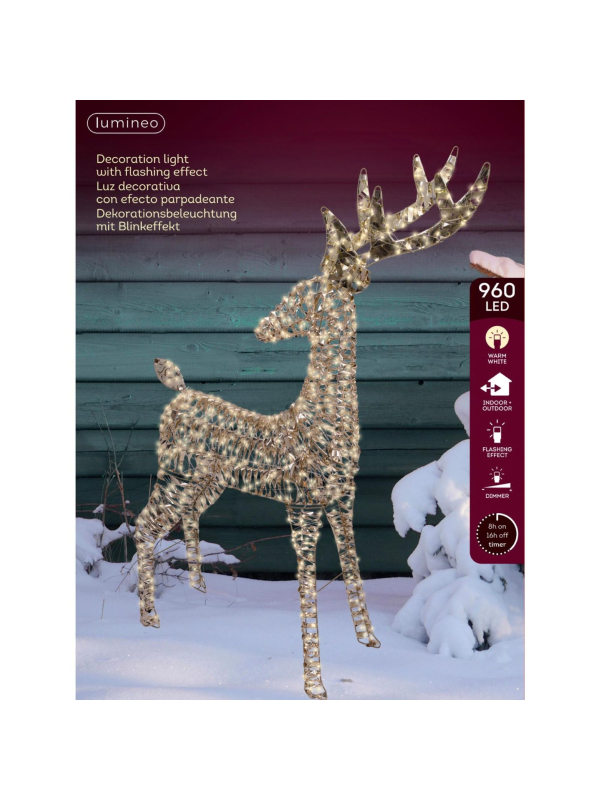 Renne Lumineux LED Extérieur 960 LED : La Pièce Maîtresse de Votre Décoration de Noël