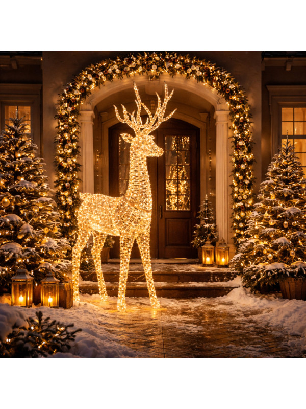 Renne Lumineux Géant 270 cm : Une Décoration de Noël Monumentale et Spectaculaire